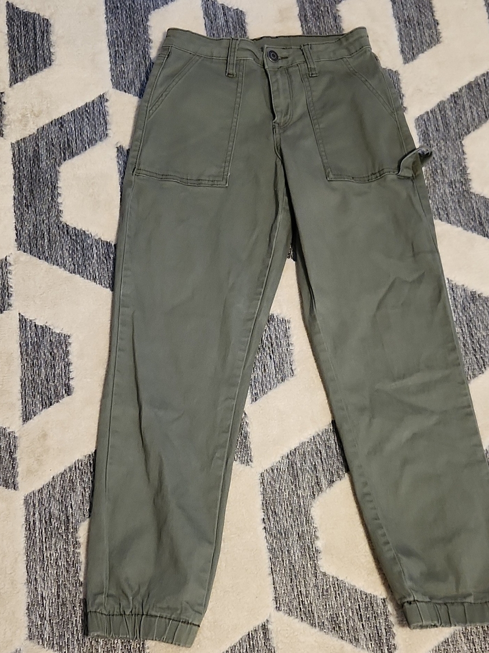 YMI Olive Green Cargo Jogger Pants